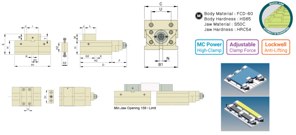 ปากกาจับชิ้นงานแรงบีบสูง เพิ่มความยาวได้ drawing