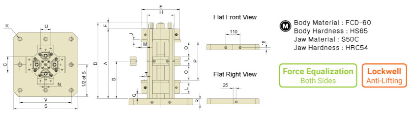 Lockwell Double Station Tower Vise drawing