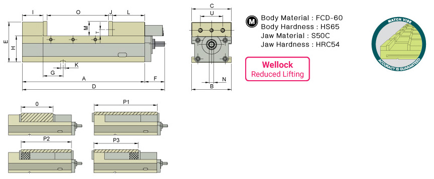 Wellock MC Machine Vise drawing