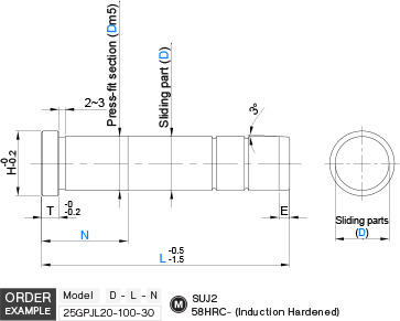 Precision Leader Pin with Oil Groove for plastic injection mold