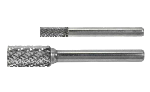 10 HM burrs in mini box, 6 mm shaft: 1 piece each Ø 6 & 12 mm, ZYAS shape -  shape A - cylinder with (FSSET10B) - Landefeld - Pneumatics - Hydraulics -  Industrial Supplies